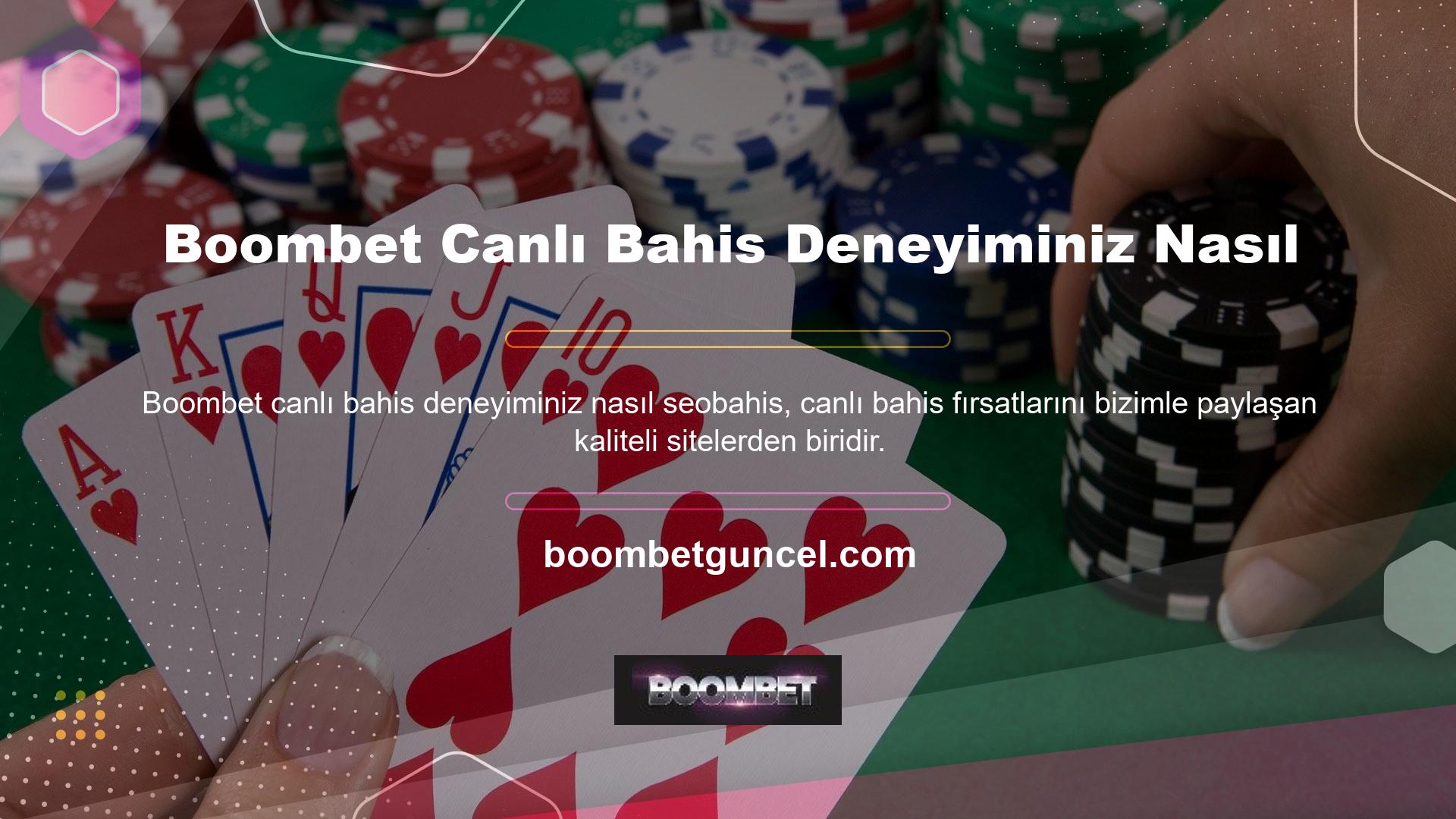 Canlı Bahis Olanakları Boombet canlı bahis deneyimi nasıldır, bu özellikle Türk oyuncular için önemlidir